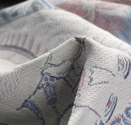 Dekorační tkanina Art Fabrics secese Mucha modrofialová