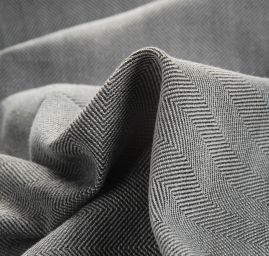 Kostýmová látka Art Fabrics rybí kost šedá