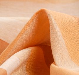 Len Art Fabrics širší pruhy pískové