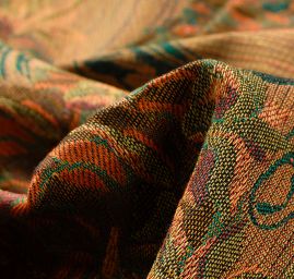 Dekorační tkanina Art Fabrics secese Mucha oranžová
