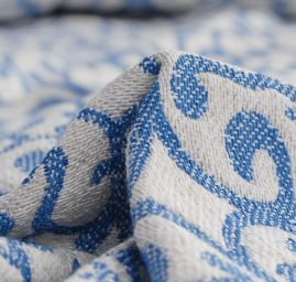 Žakárová látka Art Fabrics Verona modrá/režná