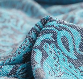 Žakárová látka Art Fabrics Gotik tyrkysovomodrý