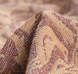 Žakárová látka Art Fabrics Gotik hnědobéžový