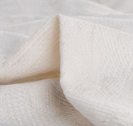 Replika historické tkaniny Art Fabrics Baroko lomená bílá