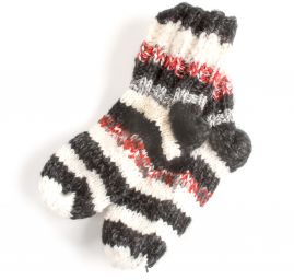 Ručně pletené ponožky MarLen černobílé