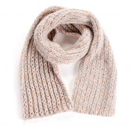 Ručně pletená šála Marlen růžovošedý melír