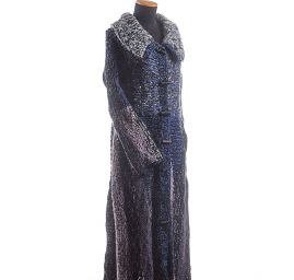 Pletený kabát černomodrý