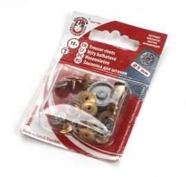 Nýt kalhotový 9mm vzor hvězda nikl antik