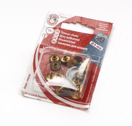 Nýt kalhotový 9mm vzor hvězda staromosaz