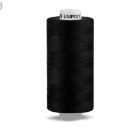 Nit UNIPOL 100% polyester 500 m černá