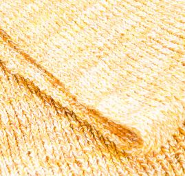 Šála pletená MarLen žlutohnědý melír