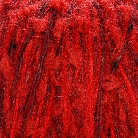 Vlněná pletací příze MarLen se střapečky červený melír